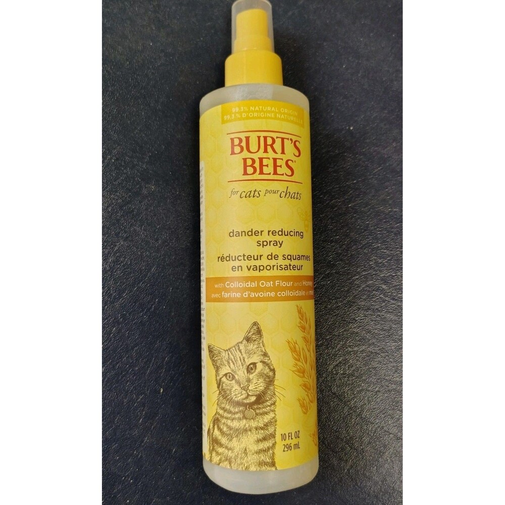NEW Burt's Bees for Cats Natural Dander Reducing Spray with Colloidal Oat Flour